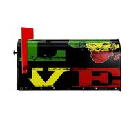 Sipeigyd Africa Map Rasta Reggae Lion Mailbox Covers Magnetic Standard Size Large Size Post Letter Mail Box Covers Garden Yard Decorations 25.5x21 in