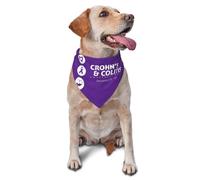 Sipeigyd Crohn's & Colitis Awareness Month Dog Scarf Pet Bandanas Reversible Scarves Kerchief Triangle Bibs Costume Decoration Accessories for Dogs Cats