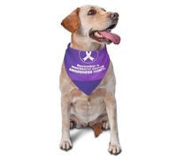 Sipeigyd I Wear Purple for Pancreatic Cancer Awareness Dog Scarf Pet Bandanas Reversible Scarves Kerchief Triangle Bibs Costume Decoration Accessories for Dogs Cats