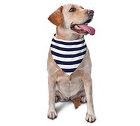 Sipeigyd Navy Blue and White Stripes Dog Bandanas,Dog Bandanas Scarf Triangle Bibs Kerchief Flannel Thicken Cotton Bandana for Small Medium Large Dogs and Cats