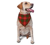 Sipeigyd Pet Triangle Scarf, Bruce Tartan red Green Plaid pet cat and Dog Scarf, Pet Clothing Accessories, Plaid Pet Scarf, for Small to Large Dogs Cats