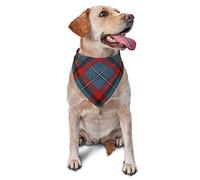 Sipeigyd Pet Triangle Scarf, Irish Clan Macnamara McNamara Tartan Plaid, Dog & Cat Scarf, Small to Large Pets, Polyester, Black, 11.8*27.5 In.