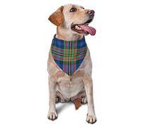 Sipeigyd Pet Triangle Scarf, Scottish Clan MacLellan Tartan Plaid pet cat and Dog Scarf, Pet Clothing Accessories, Plaid Pet Scarf, for Small to Large Dogs Cats