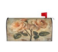 Sipeigyd Vintage Rose Floral Mailbox Covers Magnetic Mailbox Wraps Post Letter Box Cover Standard Oversize 21 X 18 Mailwrap Garden Home Decor
