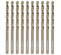 Sipery 1/8" Cobalt Drill Bit M35 HSS Twist Drill Bits Jobber Length Steel Bit for Hard Metal and Stainless Steel 10 Pack 3mm/0.118"