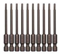 Sipery 10Pcs Hex Head Allen Wrench Drill Bits H2.5 (2.5mm) S2 Steel Magnetic Hexagon Hex Head Screwdriver Bits 1/4 Inch Quick Release Shank 3 Inch Long Drill Bit