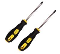 Sipery 2Pcs Phillips Screw Drivers 4 inch Shaft Non-Slip Grip Magnetic Tip 6mm PH2 Cross Head Screwdriver