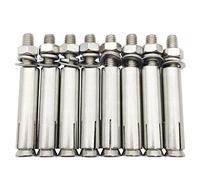 Sipery Expansion Bolts, 304 Stainless Steel External Hex Nut Expansion Screw Bolts Sleeve Anchor M6x60mm 8Pcs