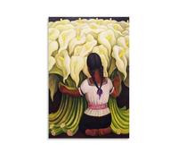 sipfsi Diego Rivera Masterpieces(Flower Vendor Girl with Lilies) Interior Upgrades Poster Picture Print Canvas Wall Paint Arts Decor Modern Home Artworks Idea 12x18inch(30x45cm)