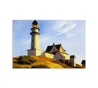 sipfsi Edward Hopper Masterpieces(Lighthouse at Two Lights) Interior Upgrades Poster Artworks Canvas Room Aesthetic Wall Art Prints Home Modern Decor 16x24inch(40x60cm)
