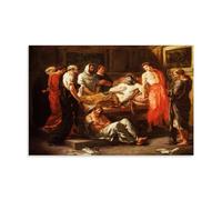 sipfsi Eugène Delacroix Masterpieces(Last Words of The Emperor Marcus Aurelius, 1844) Interior Upgrades Poster Picture Print Wall Art Painting Canvas Artworks Idea Room Aesthetic 12x18inch(30x45cm)