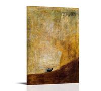 sipfsi Francisco Goya Masterpieces(The Dog) Interior Upgrades Poster Painting On Canvas Wall Art Scroll Picture Print Living Room Walls Decor Homes 12x18inch(30x45cm)