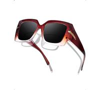 SIPHEW Fit Over Sunglasses Womens Polarised, Wear Over Glasses Sunglasses Ladies Sun Spectacles for Driving Walking Sport UV400 Protection