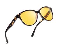 SIPHEW Night Driving Glasses, Yellow Anti Glare Night Vision Glasses for Driving, Yellow Polarised Lenses Reduce Headlight