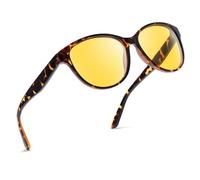 SIPHEW Night Driving Glasses, Yellow Anti Glare Night Vision Glasses for Driving, Yellow Polarised Lenses Reduce Headlight