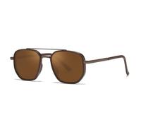 SIPHEW Tangle Free Polarised Sunglasses Womens Square Double Bridge Frame Trendy Ladies Sunglasses with UV400 Protection Sun Glasses for Women