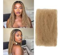 Siphis Afro Kinkys Bulk Human Hair -100% Real Human Hair for Mini Twist, Braiding, Loc Extensions & Crochet, Kinky Curly Hair Bundles, Natural Afro Bulk for Dreadlocks（16 inch,#27)