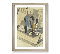 Siphon and Glass by Juan Gris Framed Print | A2 Oak Framed Wall Art | Ready to Hang | Modern Nature Picture | Living Room Bedroom Lounge Office