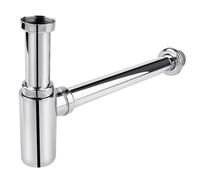 Siphon Bottle Trap for Washbasin Sink & Washstand Bathroom, Waste Traps Plumbing Drain Tube for Bathroom Sink Basin Vessel with Extension Tube Odor Trap, Chrome