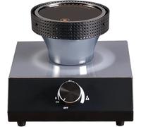 Siphon Coffee Burner, Halogen Siphon Burner Heater, Coffee Heating Stove with Temperature Control, Rotary Switches Adjustable Heat, Energy Saving, No Open Flame, for Siphon Coffee Maker.(Black)