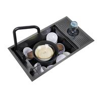 Siphon HJYBFA with Cover Foldable Faucet Coffee Shop Commercial Bar Kitchen Hidden Balcony Cup Washer Save Space(55 * 32 22cm)