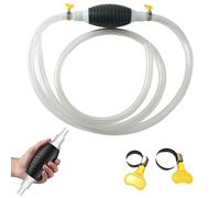 Siphon Pump 2M Multifunctional Liquid Siphon Pump Kit,Fluid Syphon Pump,Portable Hand Water Transfer Pump Diameter Manual Fluid Extractor for Gasoline,Fluid,Water,Fish Tank (Transparent)