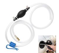Siphon Pump for Gasoline Gas Oil Fuel Petrol Diesel Fluid Water Fish Tank,Fuel Siphon Pump with 2 Durable PVC Syphon Hoses with Hose Clip,Metal Buckles (syphon pump 001)