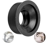 Siphon Rubber Sleeve, 1 Piece, Made of Rubber, NW 30/50, for DN50 HT Drain Pipe Inside Ø 50 mm and 1 ¼" Siphon Pipe Outside Ø 28-32 mm, Rubber Nipple with Ø 55 mm Stop, 25 mm Long Siphon Seal