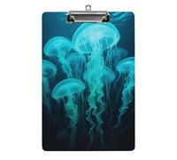 Siphonophore Clipboard 8.5×12.5 Inch Acrylic Clip Board with Metal Clip A4 Letter Size Decorative Clipboard Cute Hanging Clipboards for Office, Teacher, Nurse, Doctor,