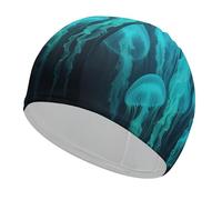 Siphonophore Swim Cap for Women Men Swimming Hat Bath Waterproof Pool Caps for Long Thick Curly Hair