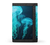 Siphonophore Trifold Wallet Front Pocket Coin Purse - Slim Credit Card Holder for Men & Women, Siphonophore, One Size, Classic