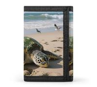 Siphonophore Trifold Wallet Front Pocket Coin Purse - Slim Credit Card Holder for Men & Women, Turtle, One Size, Classic
