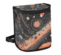 siphylline 100% Leak-Proof Foldable Small Trash can Leak-Proof & Spill-Proof car Accessories for Men Interior Car Accessories for Women Men 6L - Colorful Space Planets Earth