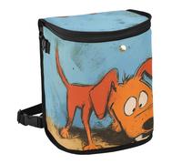 siphylline 100% Leak-Proof Foldable Trash can bin Portable Garbage can with lid Car Accessories for Women Men 6L - Dog Digging for Bones