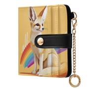 siphylline All Is Well Fox Ladies PU Leather Bifold Wallet Cute Premium PU Leather Wallet for Women Boys Girls