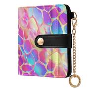siphylline Animal Prints Psychedelic Ladies Slim Foldable Wallet Cute Premium PU Leather Wallet for Men Women Travel