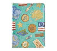 siphylline Art Oil Painting American Unique Leather Passport and Vaccine Card Holder Combo Passport Case Travel Documents Wallet Cute Passport Book Ultra Slim