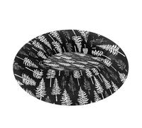 siphylline Black White Design Redwood Midnight Design Pet Cat Bed Donut Cuddler fluffier Dog Pillow Bed for Extra Small Size Pets Supplies