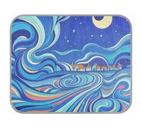 siphylline Blue Magic Star and Moon Summer Outdoor Cooling mat for Dogs Self Cooling Blankets for Outdoor Cats for Kitten Indoor Cats Comfy tapete Frio para Perros S