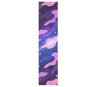 siphylline Camouflage Starry Purple Black Blue Grip Tape for Skateboards Tear-Proof Grip Tape for Longboard, 44×10 Inch