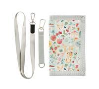 siphylline Cartoon Animals Fruits House trifold wallet slim for women unique wallet for men bifold with lanyard, Cartoon animals fruits house, One Size