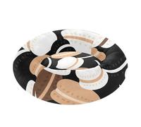 siphylline Cartoon Cute Biscuit Brown Black Pet Cat Beds Warm & Cozy fluffier Cat Cave Bed for Medium Size Pets Supplies