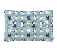 siphylline Cartoon Cute Norwegian Forests Cat Cats Pet Sleeping Mat Soft Anti-Slip Pet Kennel Beds for Large Jumbo Medium Small Dogs 36" x 24"