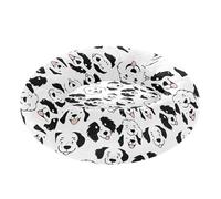 siphylline Cartoon Dog Faces Black on White Pet Cat Beds Warm & Soft fluffier Dog Cave Bed for Extra Small Size Pets Sleeping