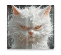 siphylline Cartoon Funny Turkish Angora Cats Anger Leather Car Registration & Insurance Card Holder vehicle Glove Box Organizer for Documents, Cards, License