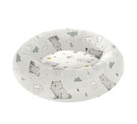 siphylline Cartoon Grey Wolf Cute Pet Cat Beds Calming Anti Anxiety fluffier Kitten Beds for Medium Size Pets Supplies