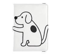 siphylline Cartoon Shake Hands Cat Dog Cute Leather Passport Holder Covers Case Passport Wallet Document Organizer Holder Accessories Ultra Slim