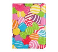 siphylline Colorful Cartoon Candy Food Leather Passport Card Holder Cover Combo Travel Passport Wallet Passport Cover Holder Wallet Case Lightweight