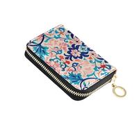 siphylline Colorful Islamic Motifs leather rdfi credit card wallet women With 9 cards slot RFID Blocking womens credit card holder with zipper