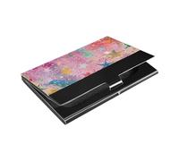 siphylline Colorful Stars Ultra-thin business card holders With Leather & Stainless Steel card holder case for Protects Your Cards